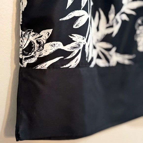 4/$10🎄Vintage Y2K Joe Fresh Black & White Floral Drop Waist Dolman Dress - Picture 14 of 14